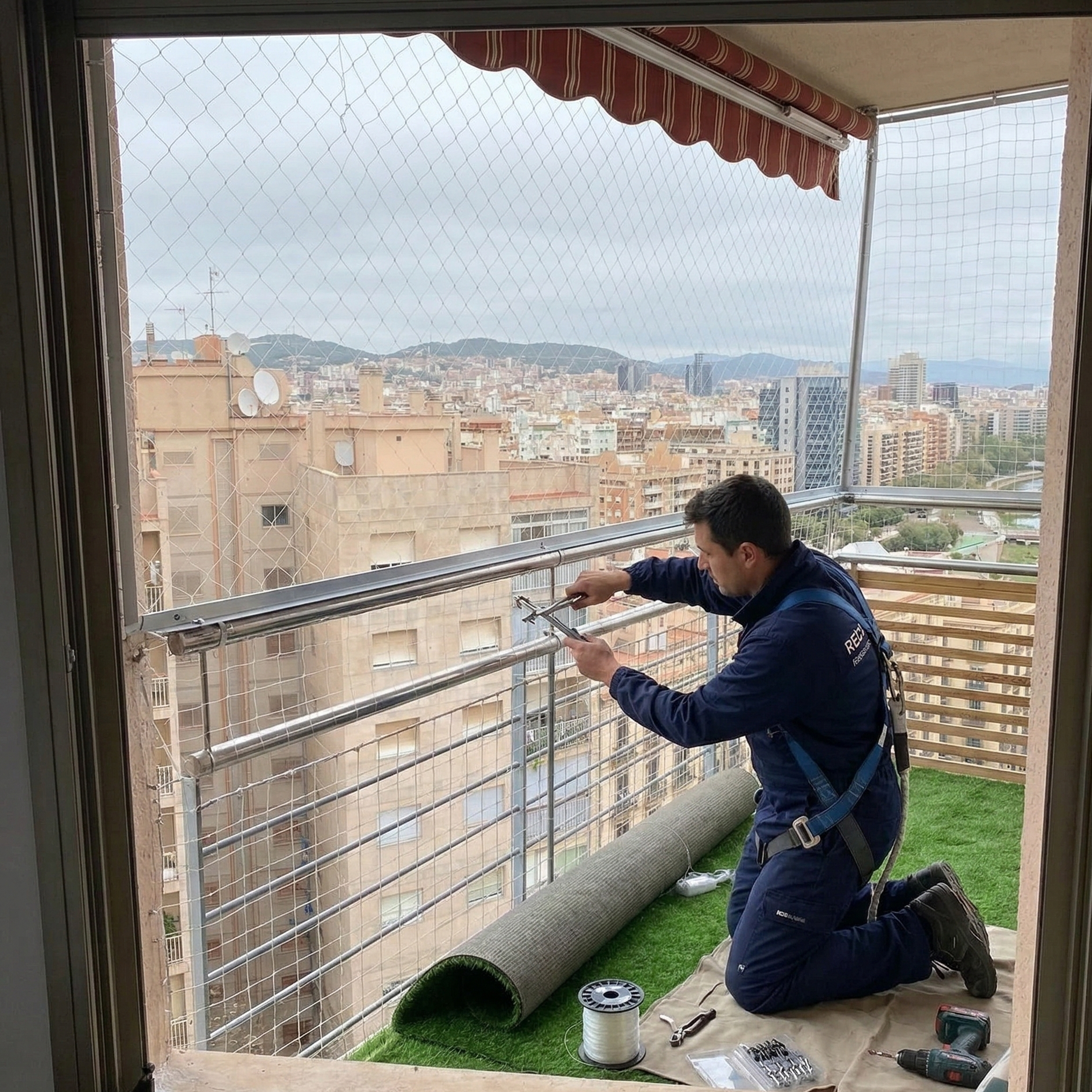 Instalación profesional de redes de seguridad